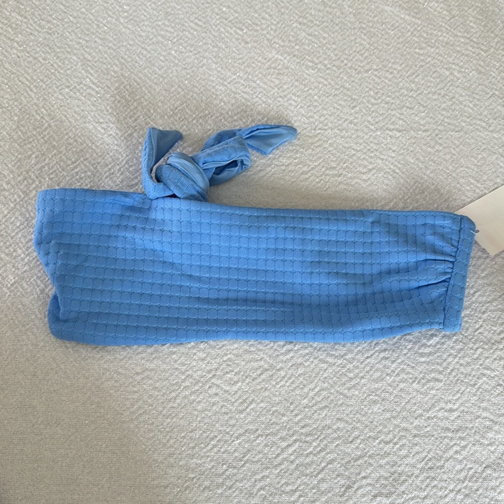 Bond eye bikini Top, strapless, Blue, $118